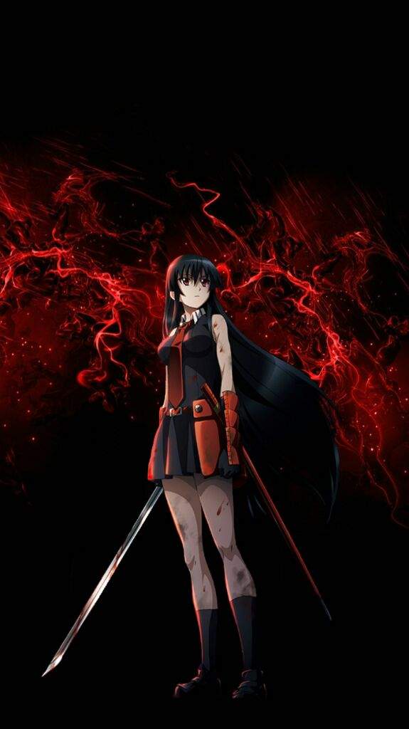 akame wallpaper,anime,buio,illustrazione,personaggio fittizio,cg artwork