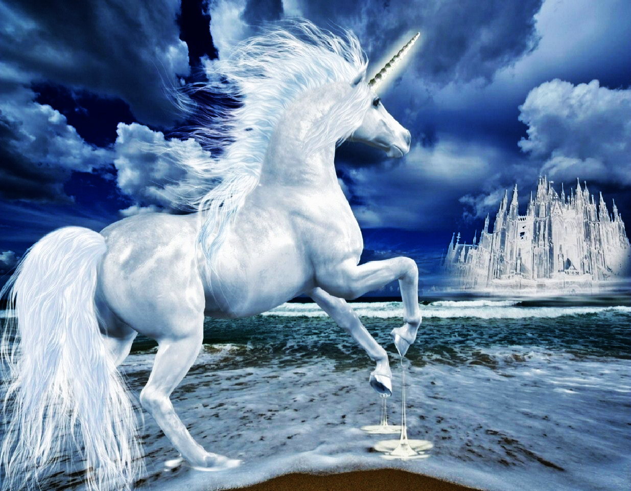 unicorn wallpaper hd,unicorn,fictional character,sky,mythical creature,mythology