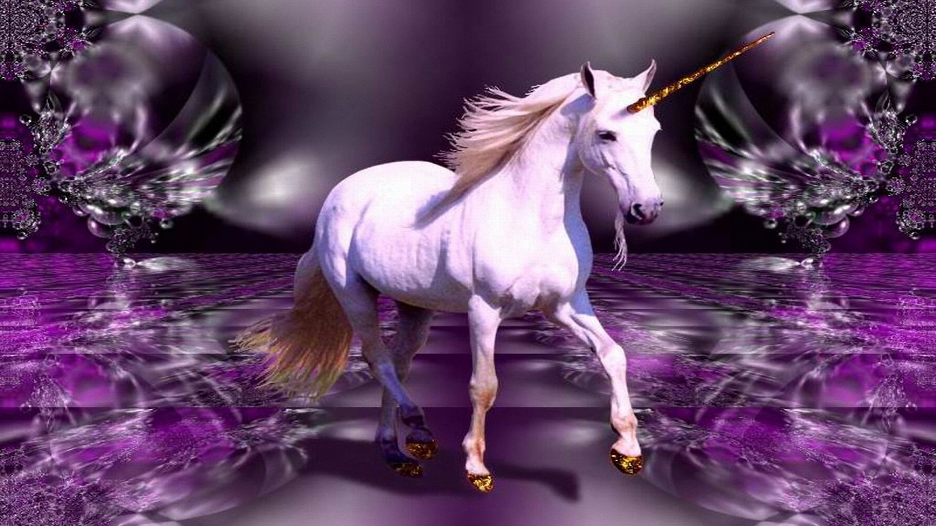 fond d'écran licorne hd,licorne,personnage fictif,créature mythique,violet,lavande