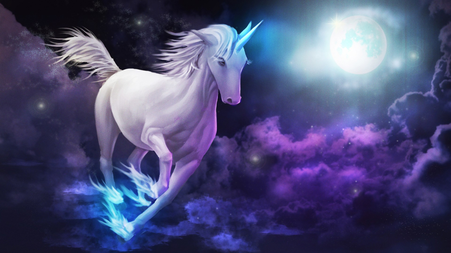 unicorn wallpaper hd,unicorn,fictional character,mythical creature,cg artwork,sky