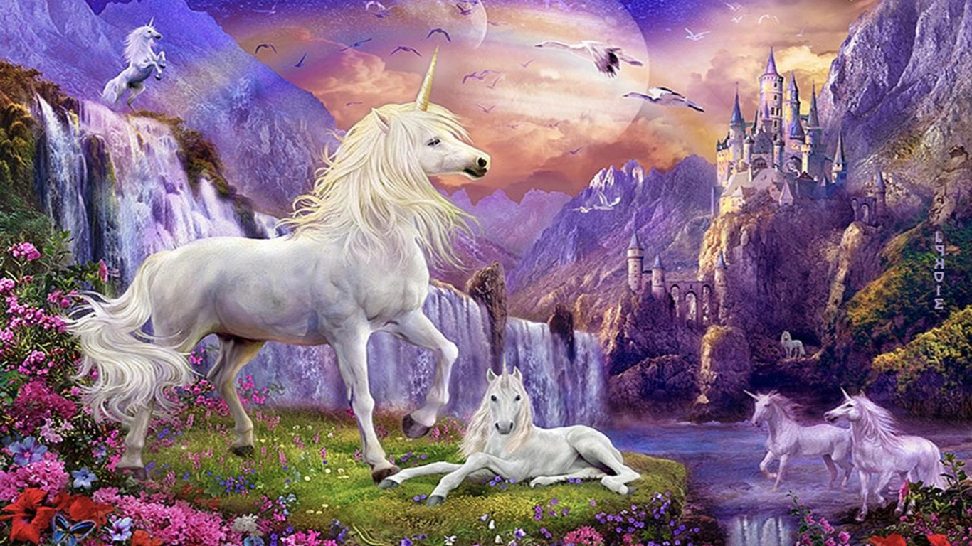 fond d'écran licorne hd,licorne,personnage fictif,créature mythique,mythologie,ciel