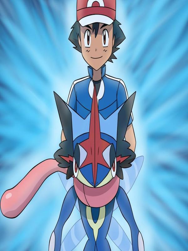 asche greninja tapete,karikatur,animierter cartoon,anime,erfundener charakter,animation