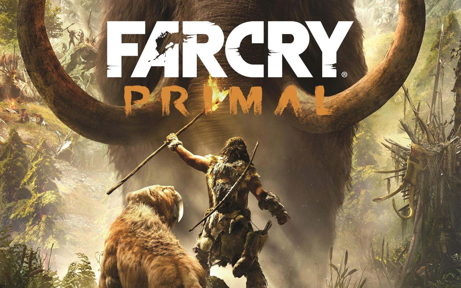 far cry primal wallpaper,action adventure game,pc game,mammoth,strategy video game,adventure game