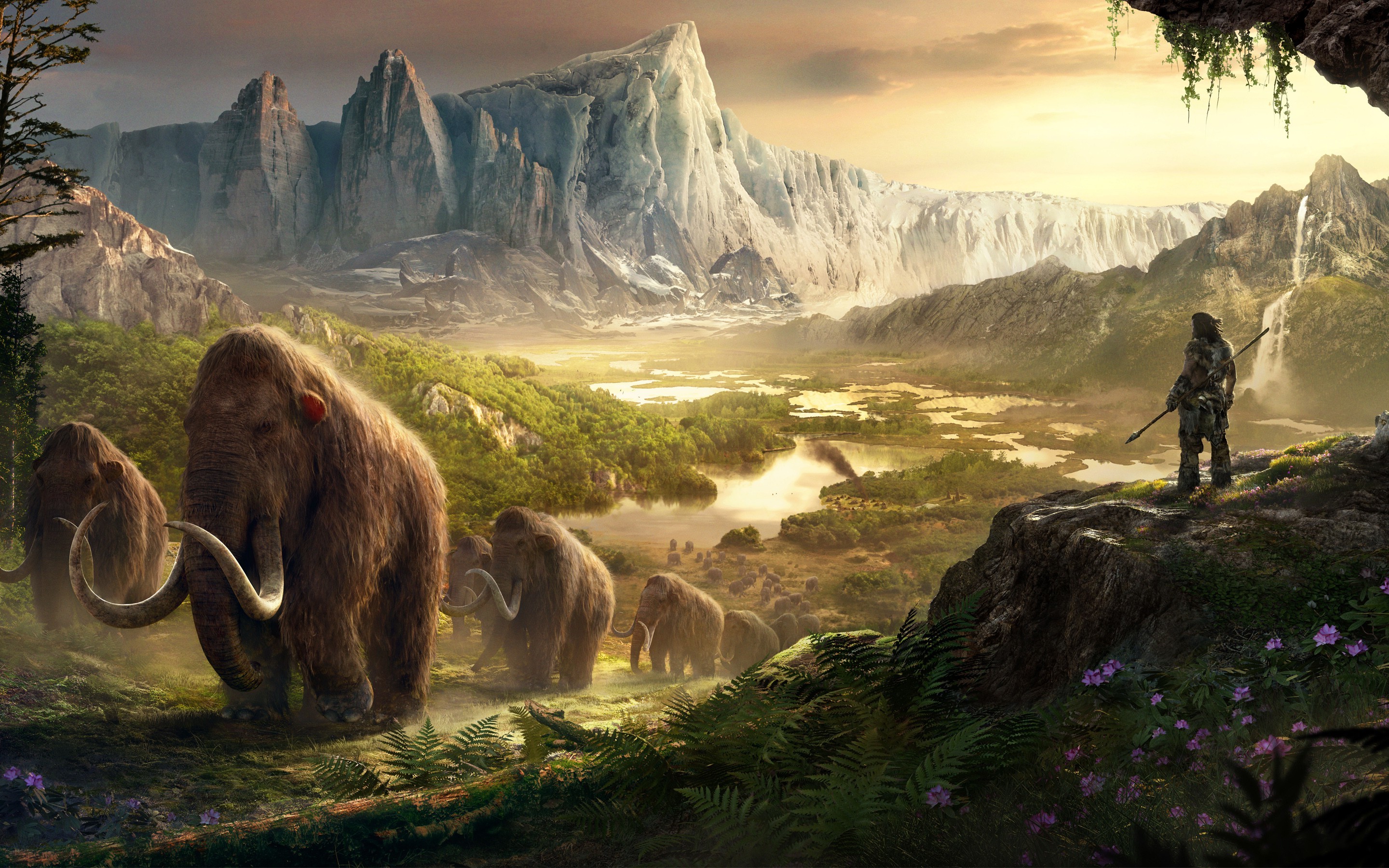 fondo de pantalla primal muy lejano,naturaleza,paisaje natural,paisaje,mitología,mamut