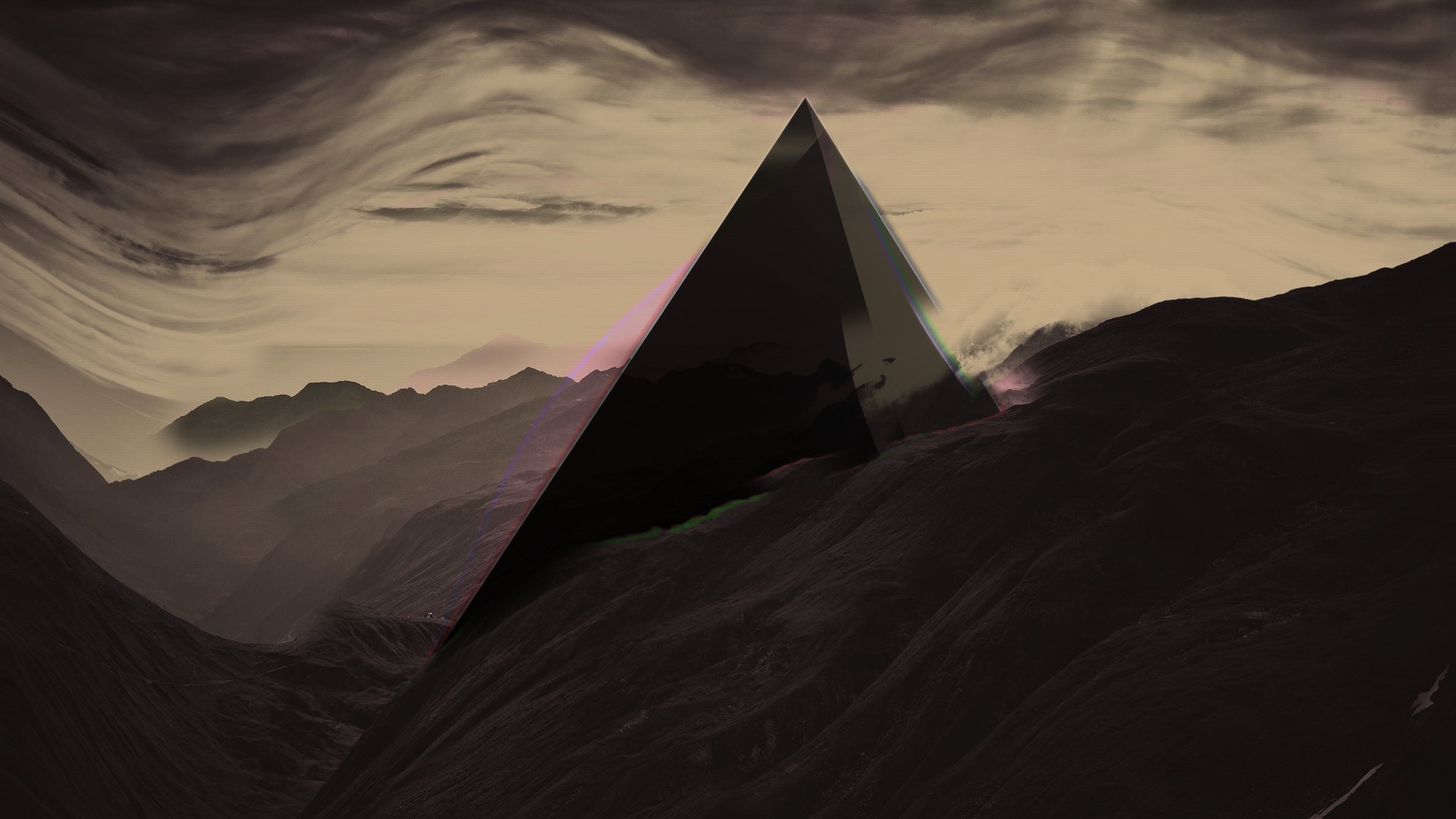 wallpapers hipster,sky,pyramid,cloud,mountain,atmosphere