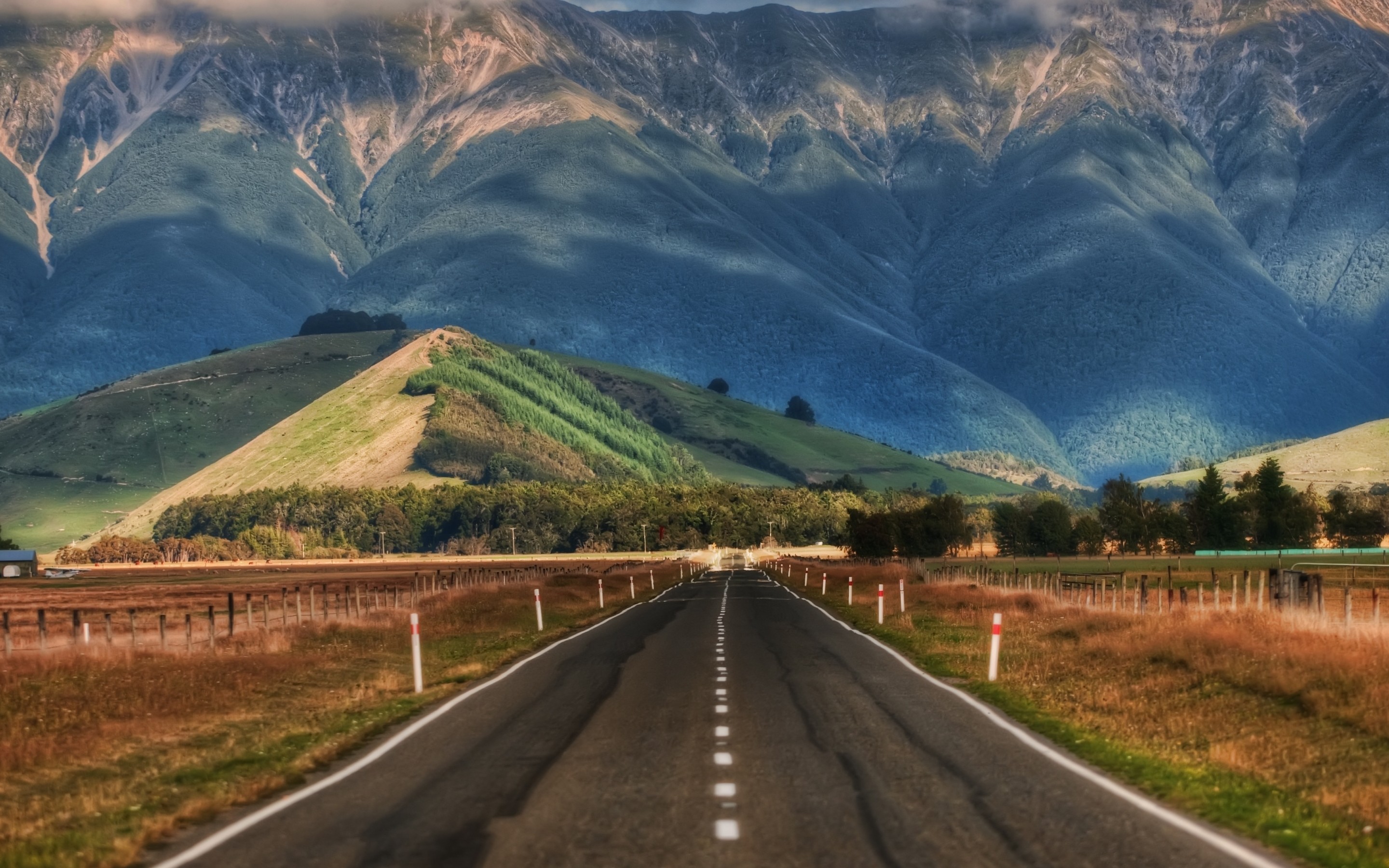 맥북 프로 망막 배경 화면 2880x1800,도로,자연 경관,자연,산,하늘
