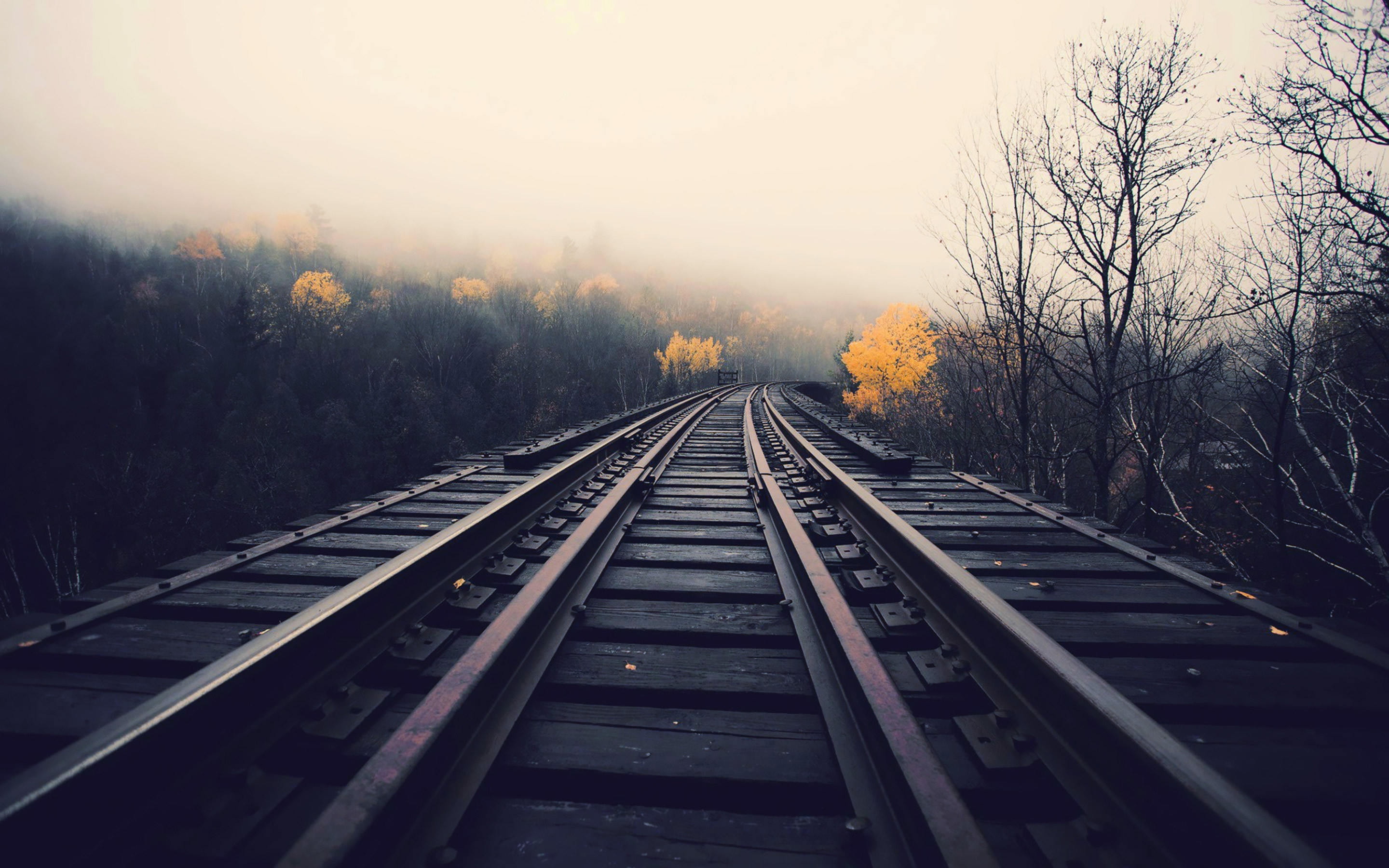 macbook proの網膜の壁紙2880x1800,追跡,空,雲,朝,鉄道