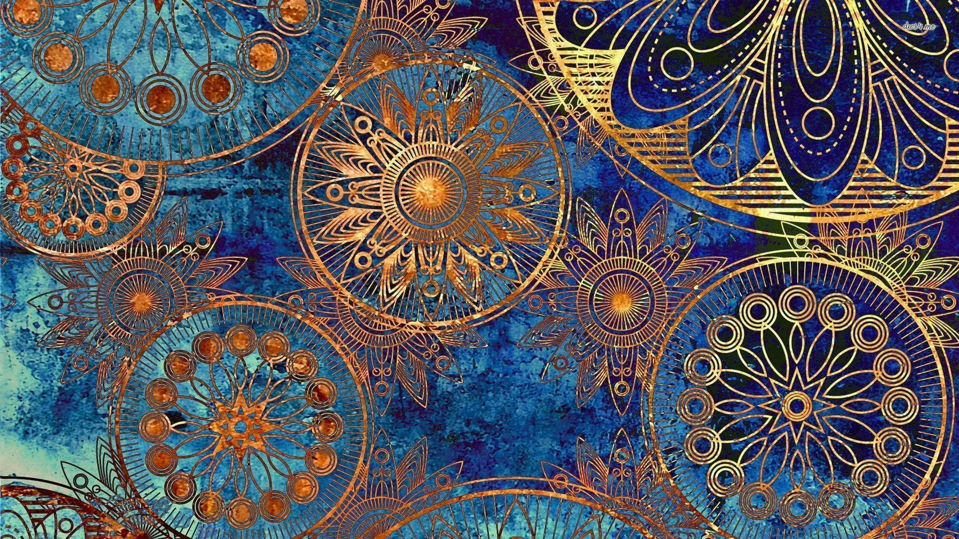 マンダラ壁紙hd,パターン,青い,アート,フラクタルアート,繊維