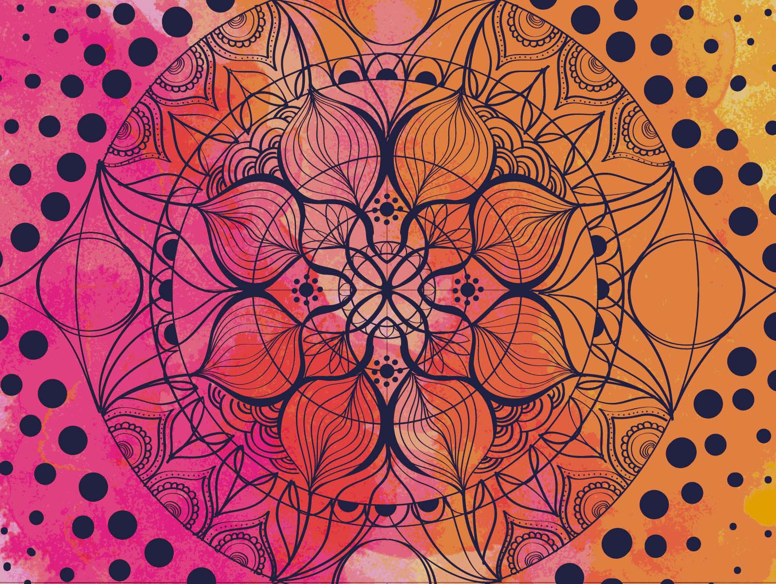 mandala tapete hd,muster,psychedelische kunst,kreis,symmetrie,orange