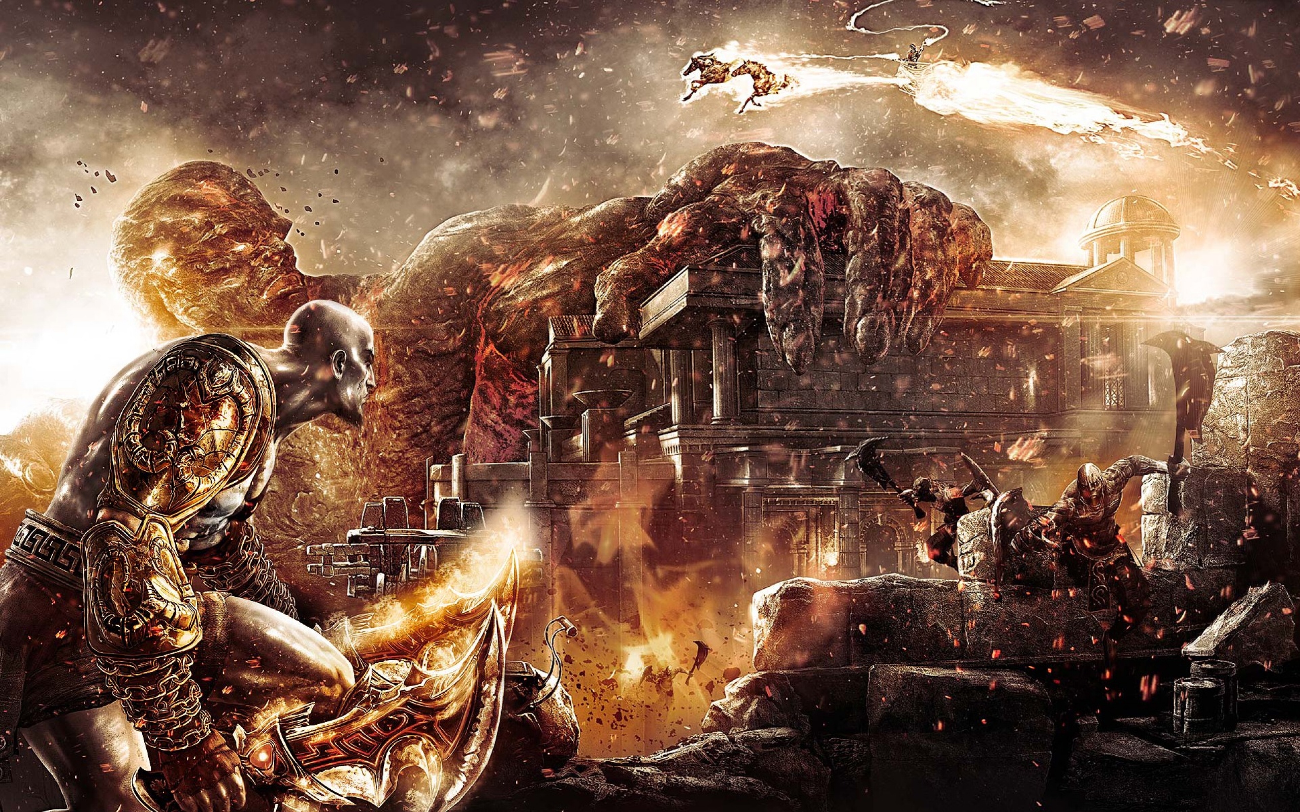 gott des kriegstapeten hd,action adventure spiel,cg kunstwerk,erfundener charakter,digitales compositing,explosion