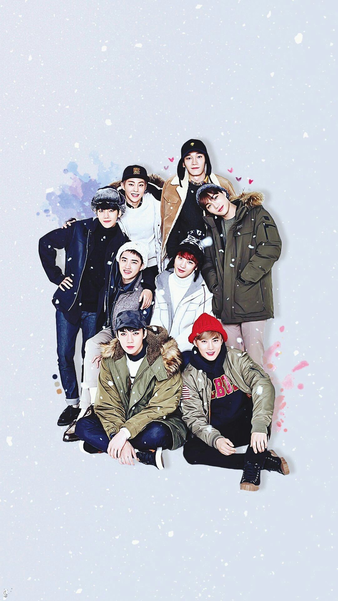 exo wallpaper iphone,persone,gruppo sociale,illustrazione,divertimento,istantanea