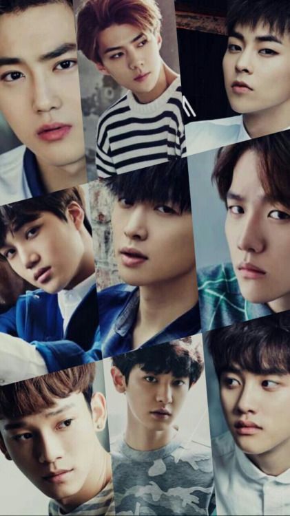 exo wallpaper iphone,face,facial expression,collage,head,eyebrow