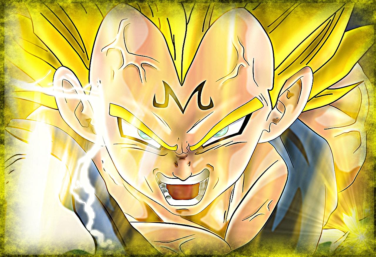 majin vegeta wallpaper,anime,dragon ball,yellow,cartoon,fictional character