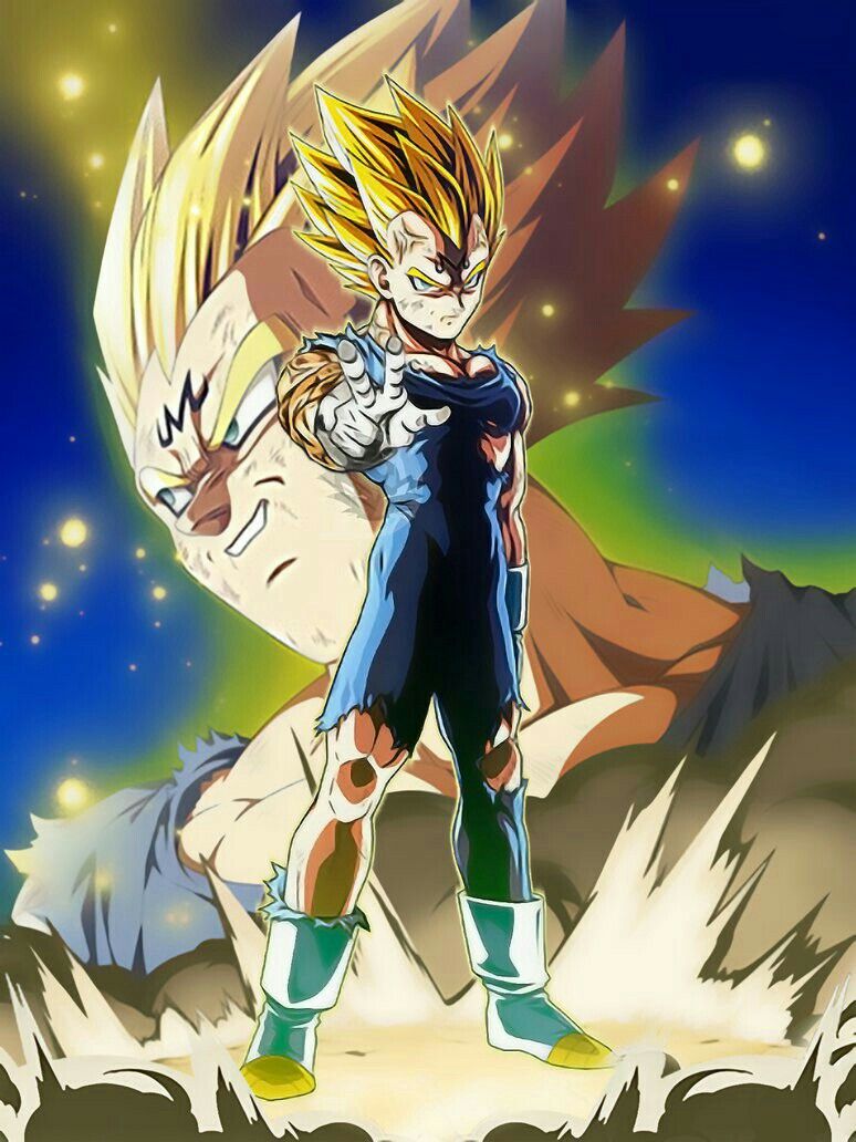 majin vegeta wallpaper,cartoon,anime,fictional character,cg artwork,illustration