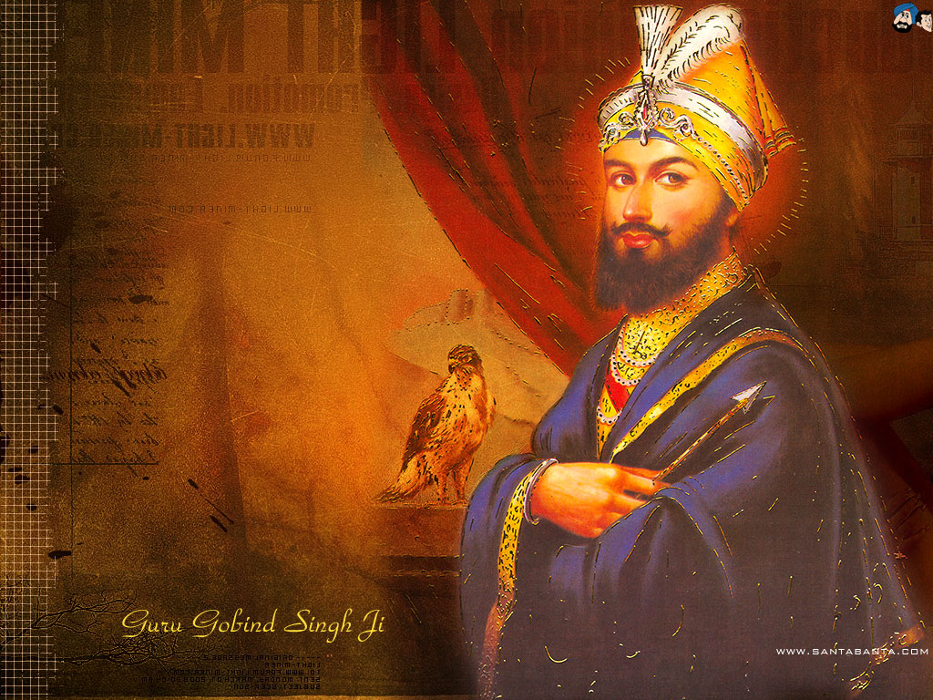 guru gobind singh ji wallpaper,art,painting,guru,monarch,prophet