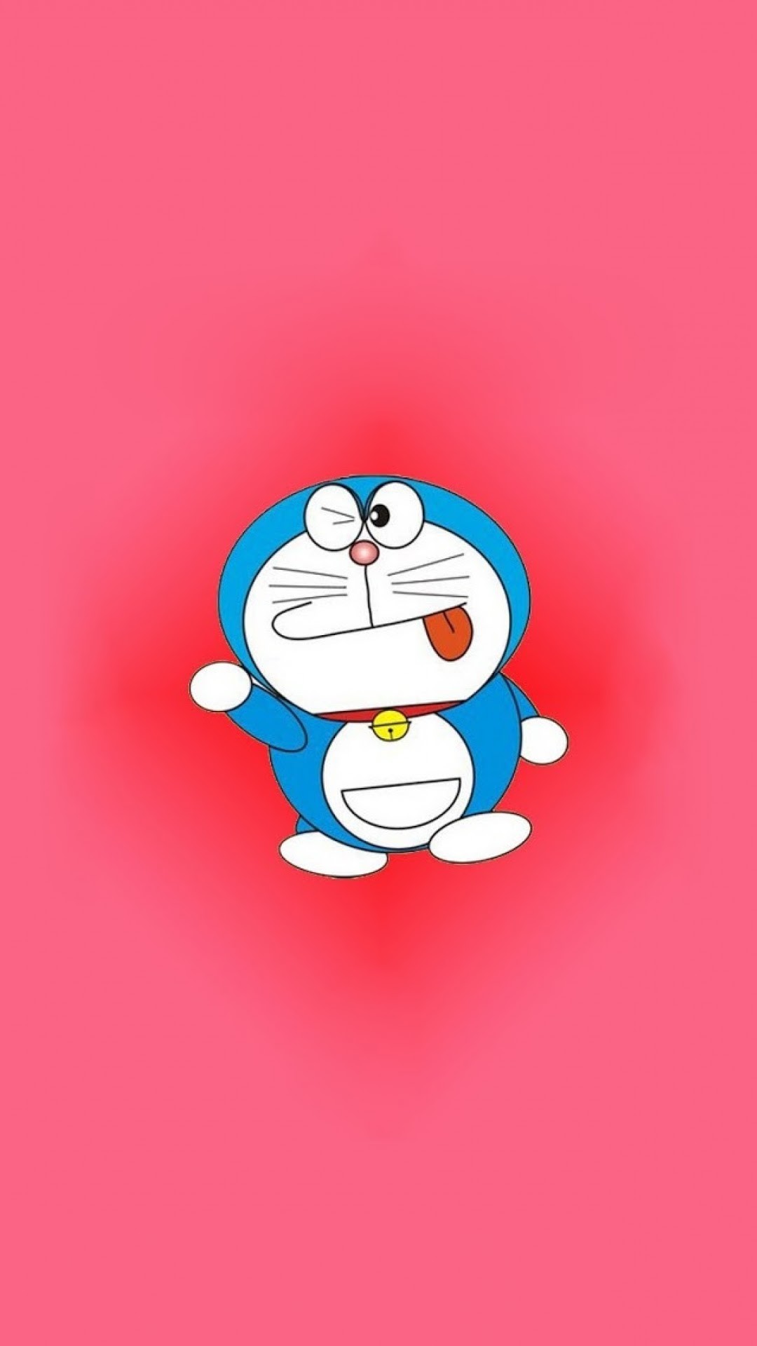 download hintergrundbild doraemon android,karikatur,rot,illustration,erfundener charakter,animation