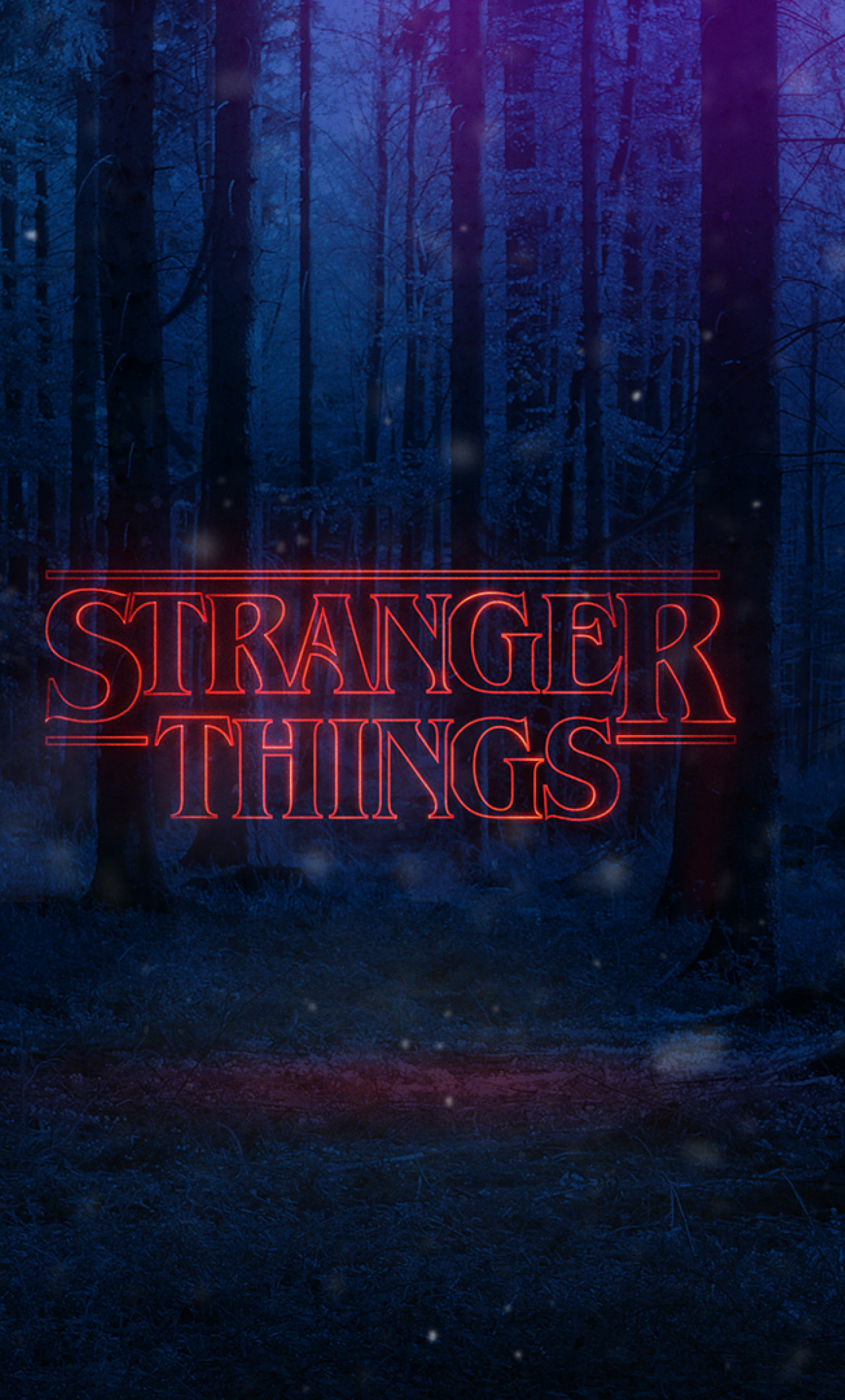 stranger things phone wallpaper,text,font,sky,darkness,electric blue