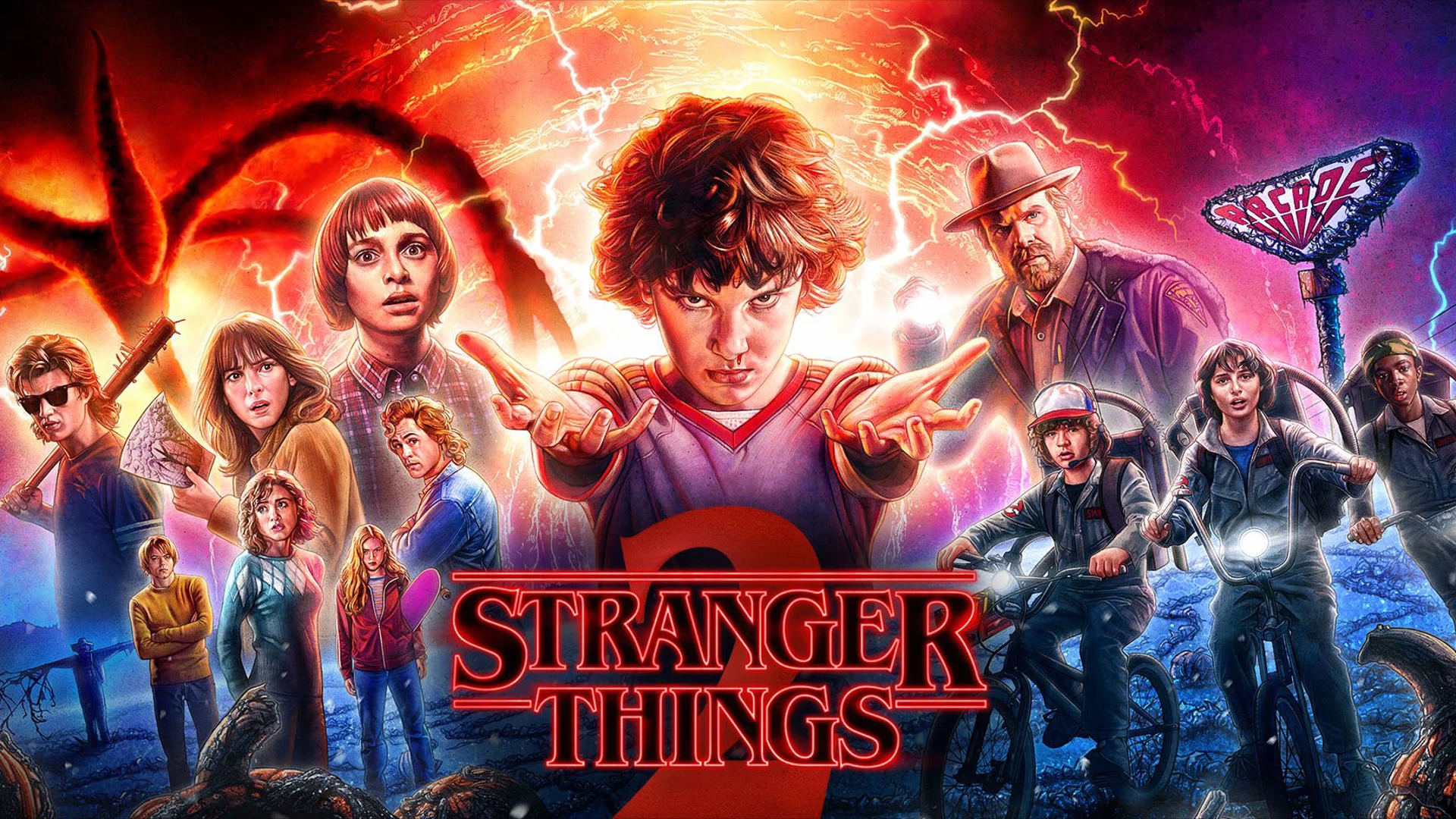 wallpaper stranger things,movie,poster,fictional character,hero,games