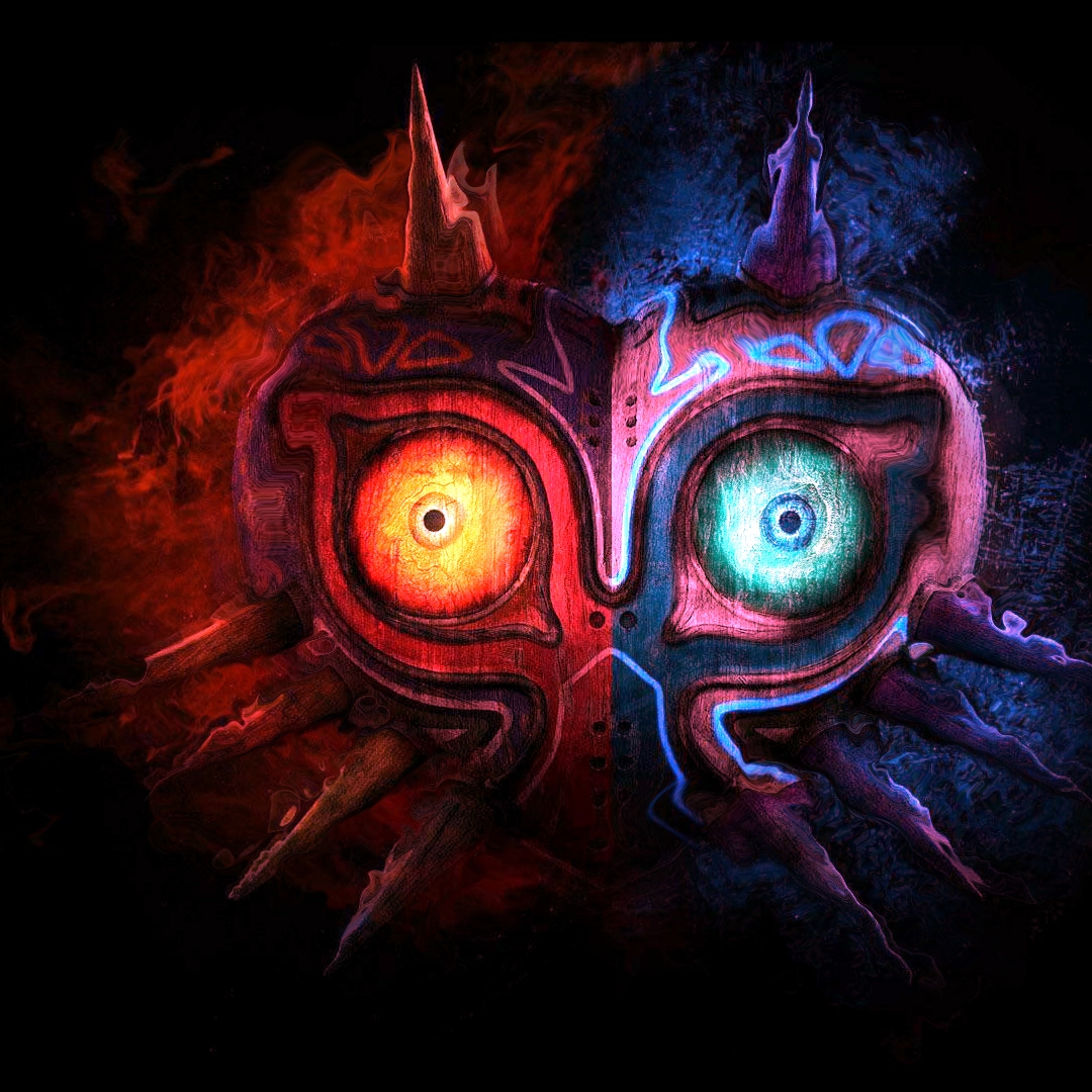 majora's mask wallpaper,red,darkness,graphic design,illustration,art