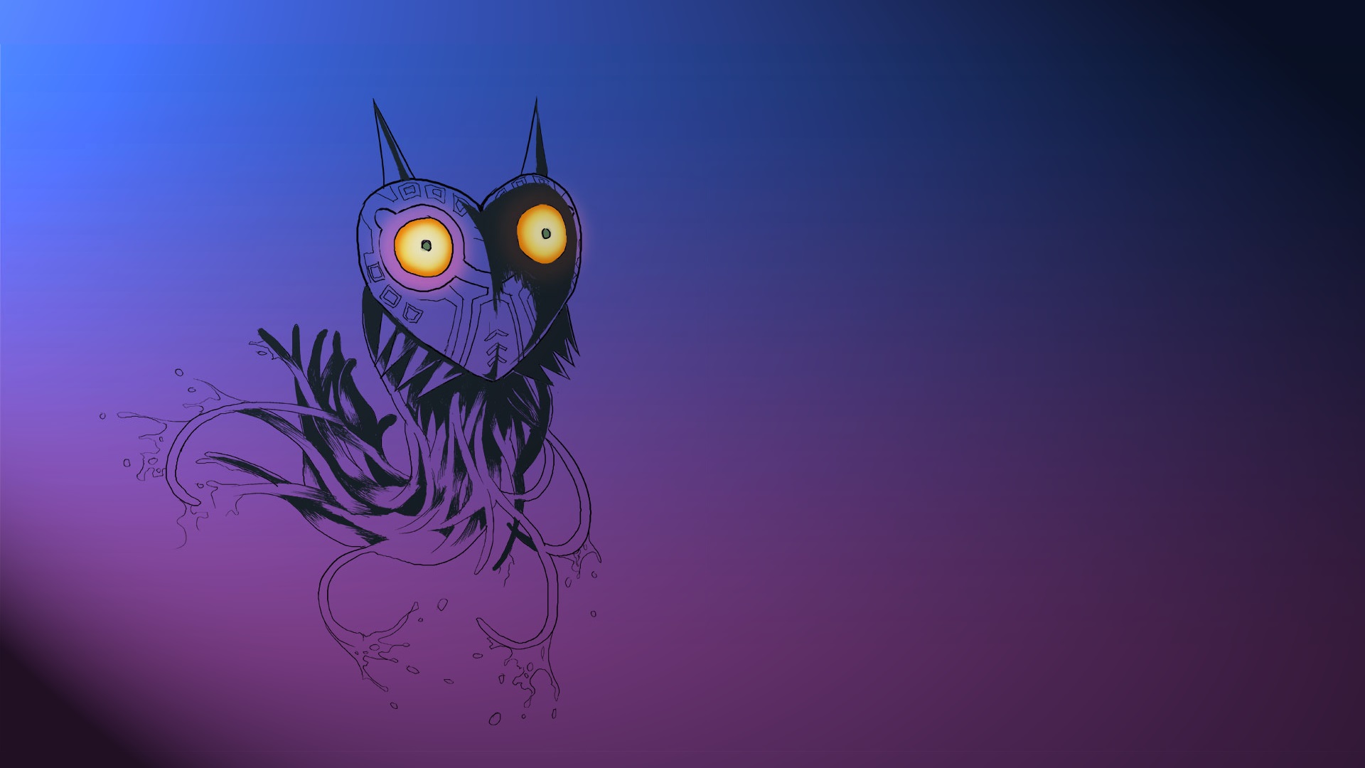 majoras mask wallpaper,búho,ilustración,violeta,púrpura,dibujos animados