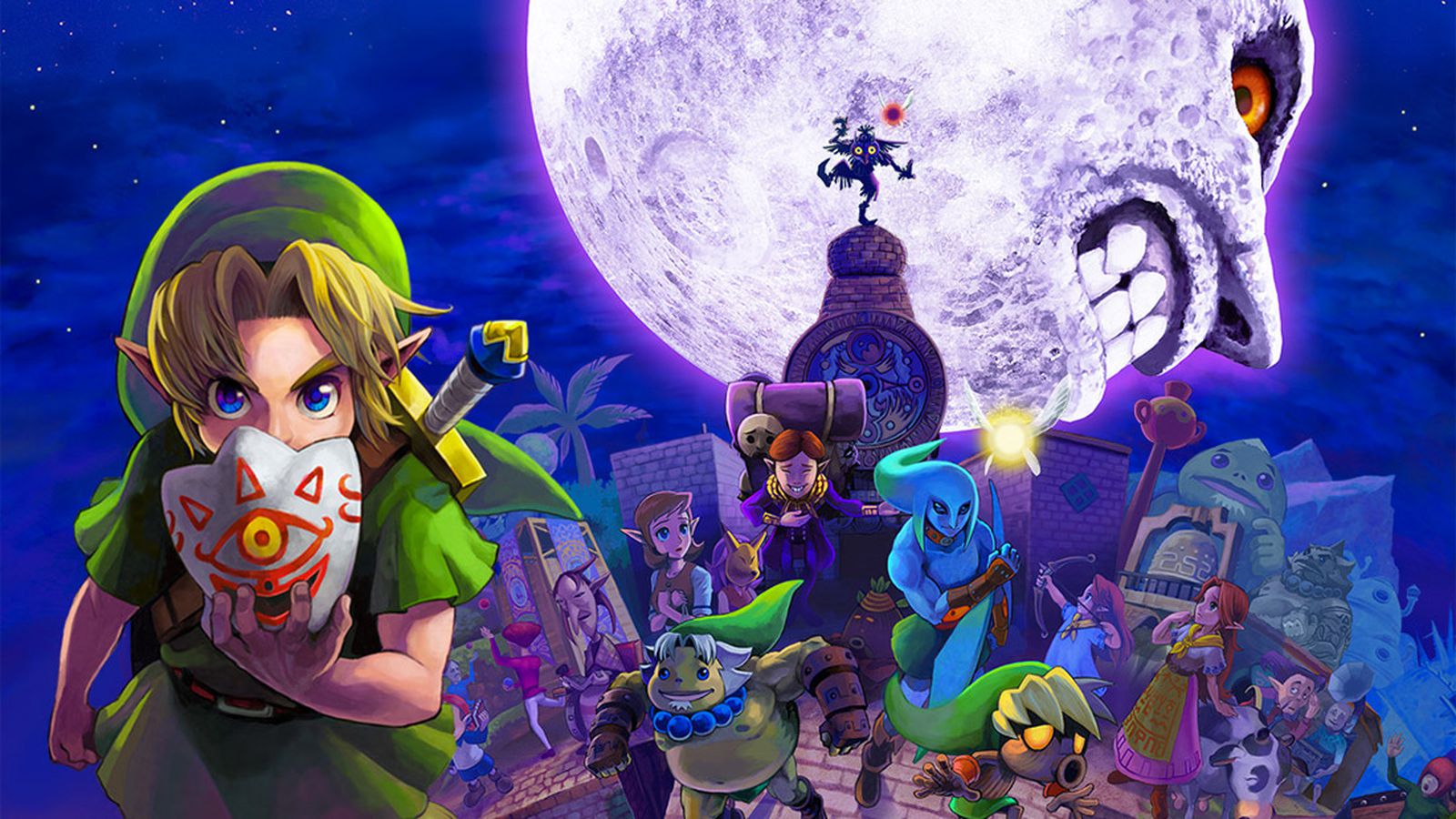 majora's mask wallpaper,cartoon,illustration,animated cartoon,adventure game,fiction