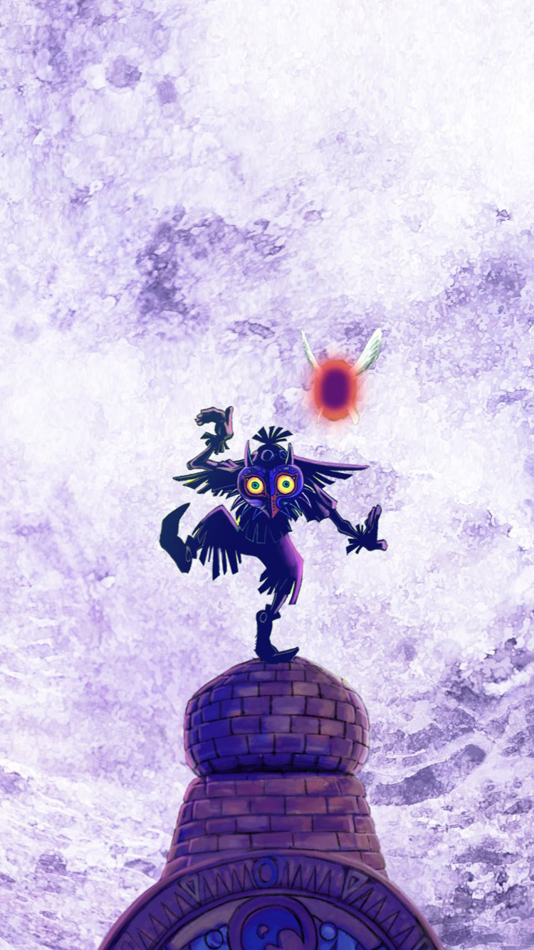 majora's mask wallpaper,illustration,purple,violet,fictional character,sky