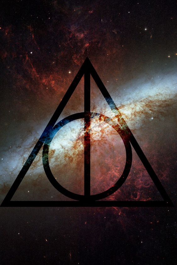 deathly hallows wallpaper,sky,triangle,space,font,astronomical object