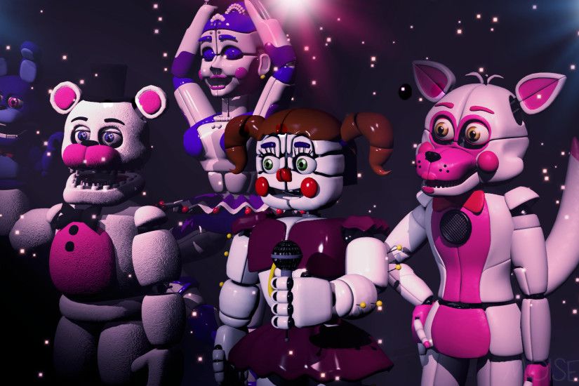 fnaf sister location wallpaper,animated cartoon,cartoon,animation,fun,fictional character