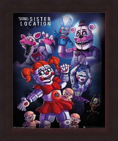 fnaf sister location wallpaper,animated cartoon,cartoon,animation,poster,fictional character