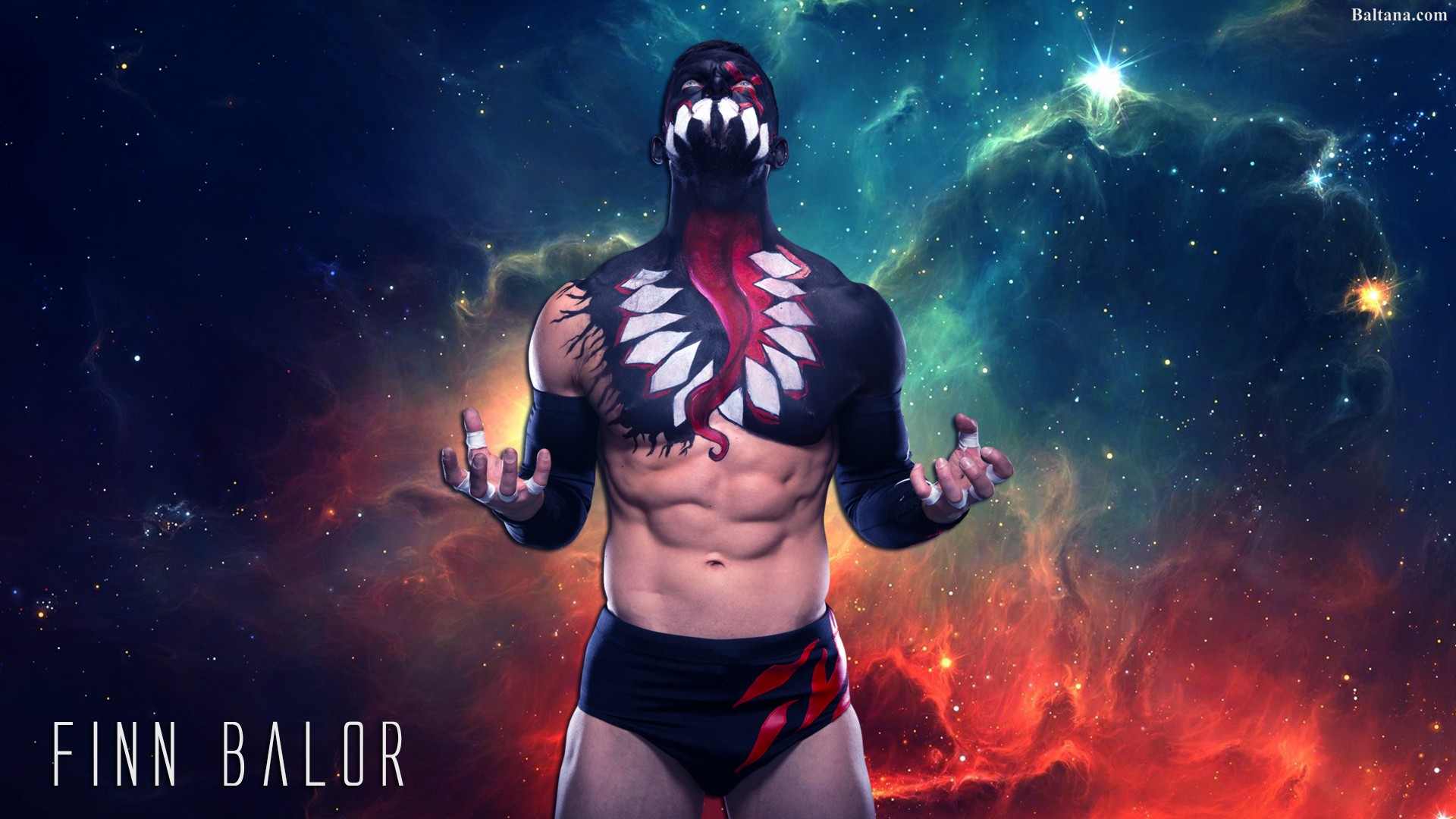 finn balor tapete,ringer,professionelles wrestling,erfundener charakter,truhe,platz