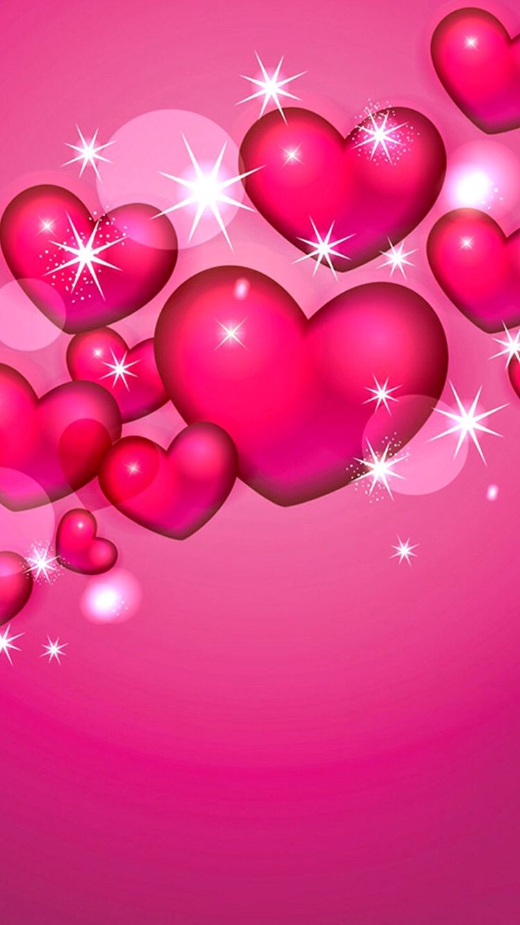 귀여운 하트 배경 화면,심장,분홍,빨간,발렌타인 데이,풍선