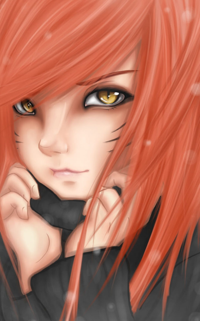 carta da parati ragazza hd per android,viso,capelli,cartone animato,rosso,cg artwork