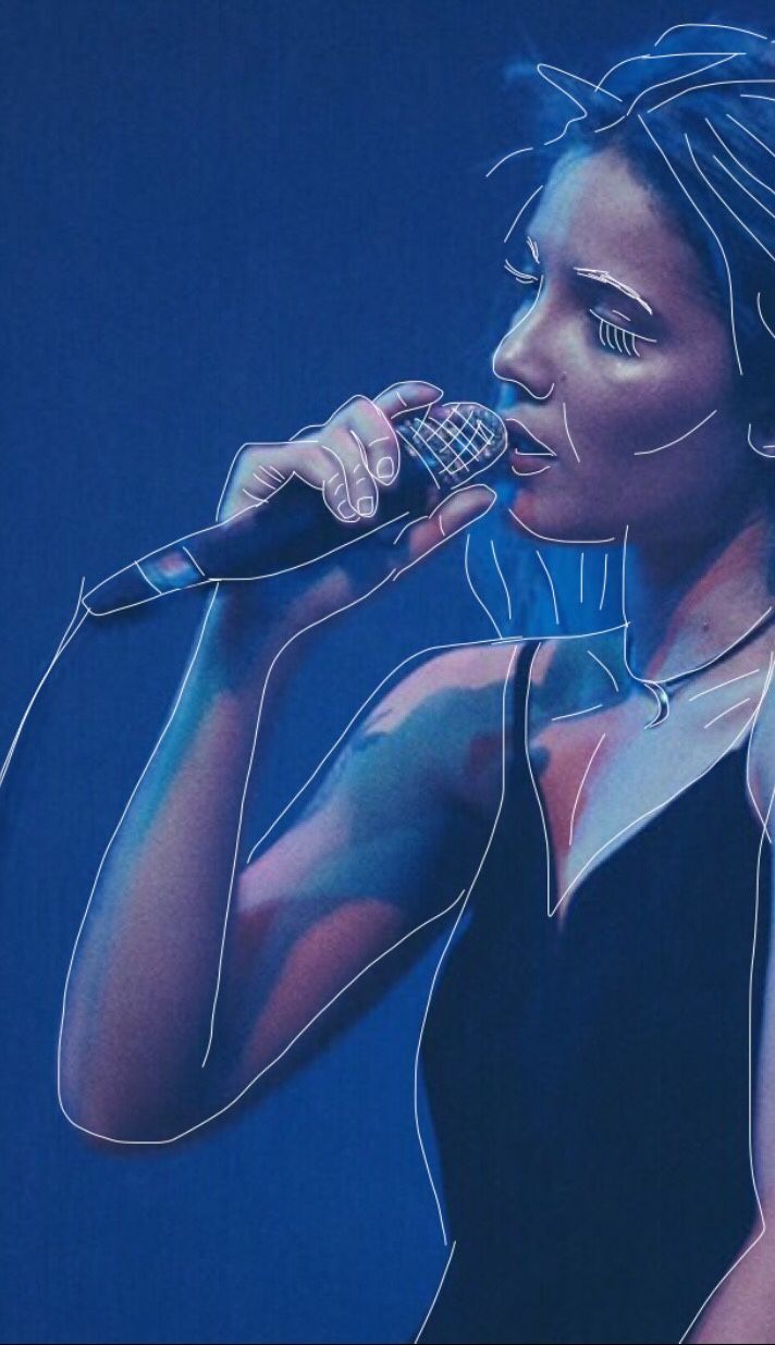 halsey wallpaper,water,illustration,artist,art,singer