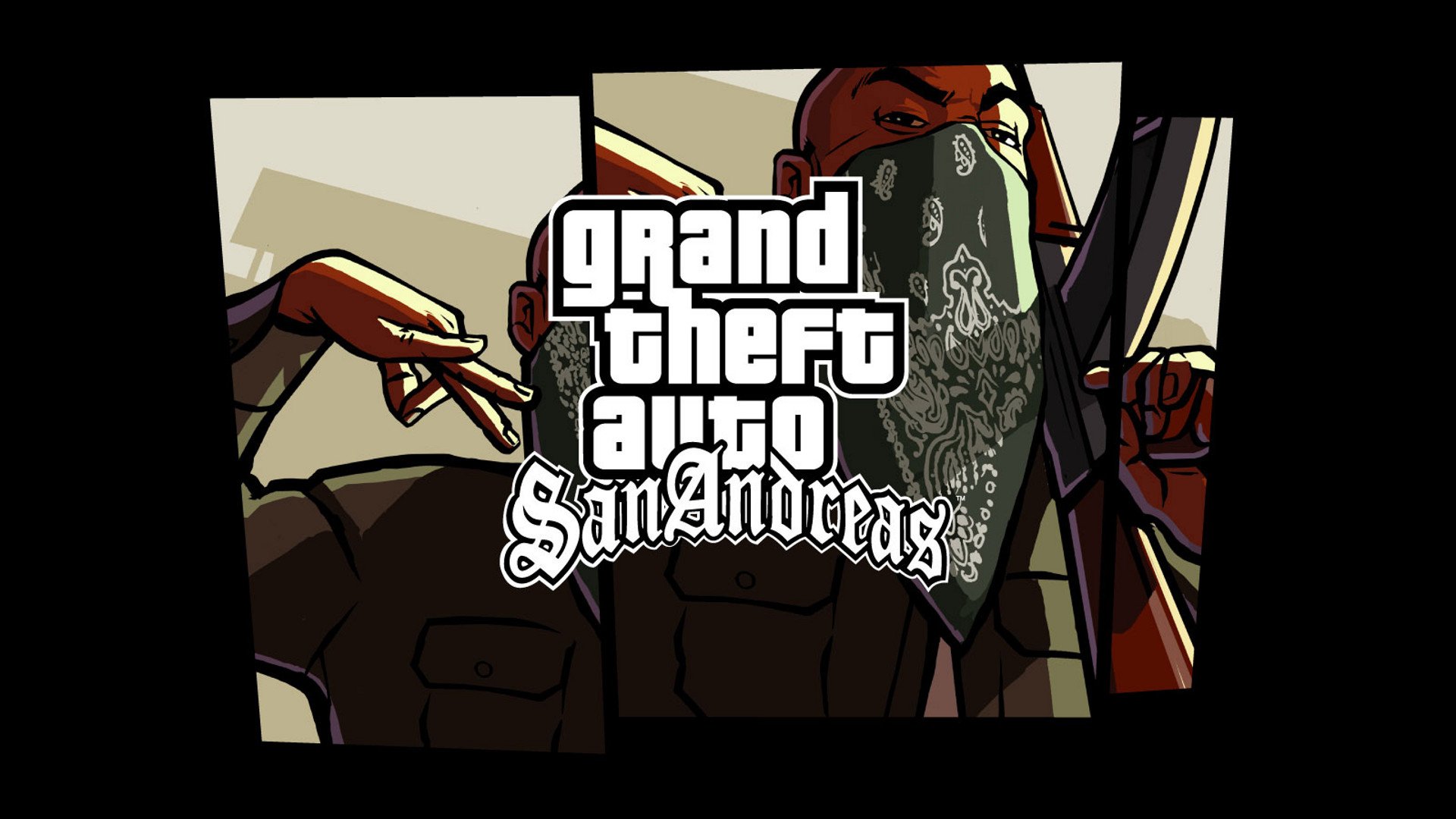 gta sa wallpaper,cartoon,font,text,graphic design,comics