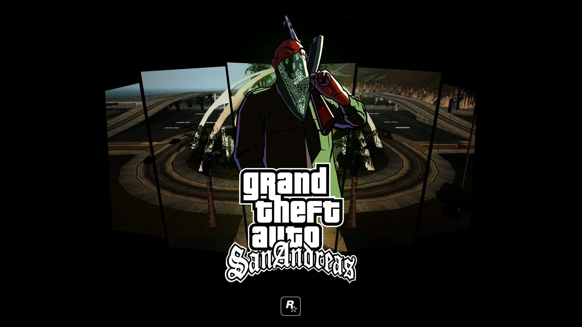 gta sa wallpaper,graphic design,logo,pc game,graphics,font