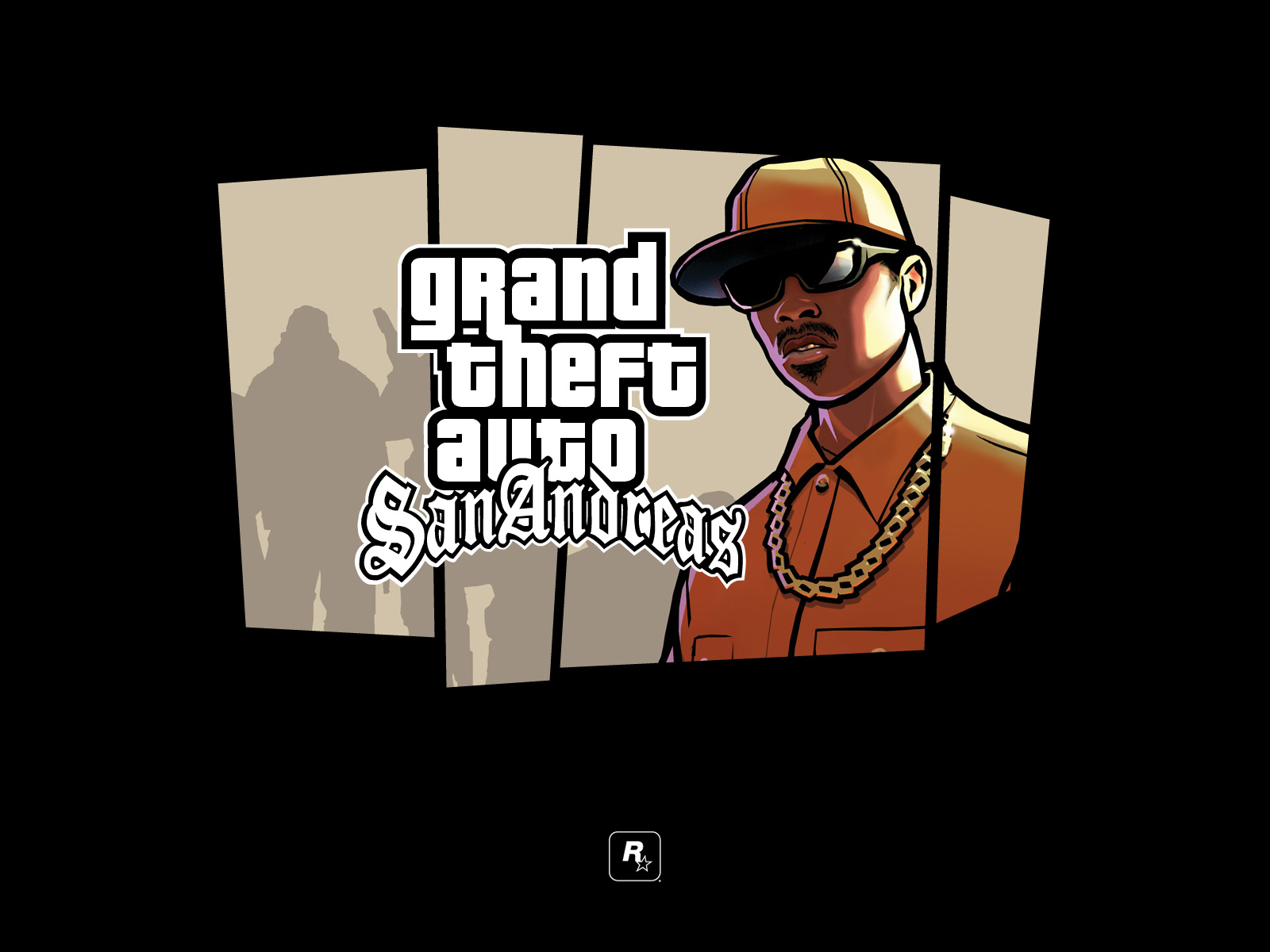 gta sa wallpaper,font,text,graphic design,eyewear,logo