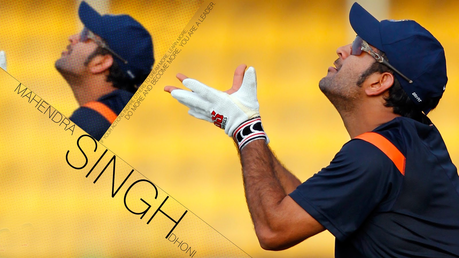 ms dhoni hd wallpapers,font,high five,gesture,player,cap