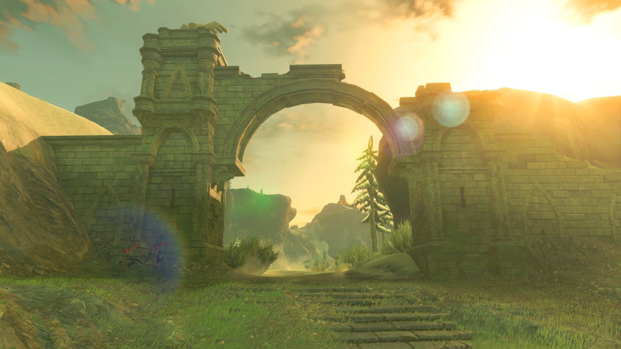 zelda live wallpaper,arch,action adventure game,natural environment,sky,pc game
