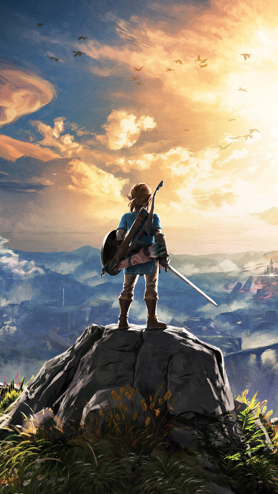 legend of zelda breath of the wild wallpaper,action adventure game,cg artwork,pc game,screenshot,illustration