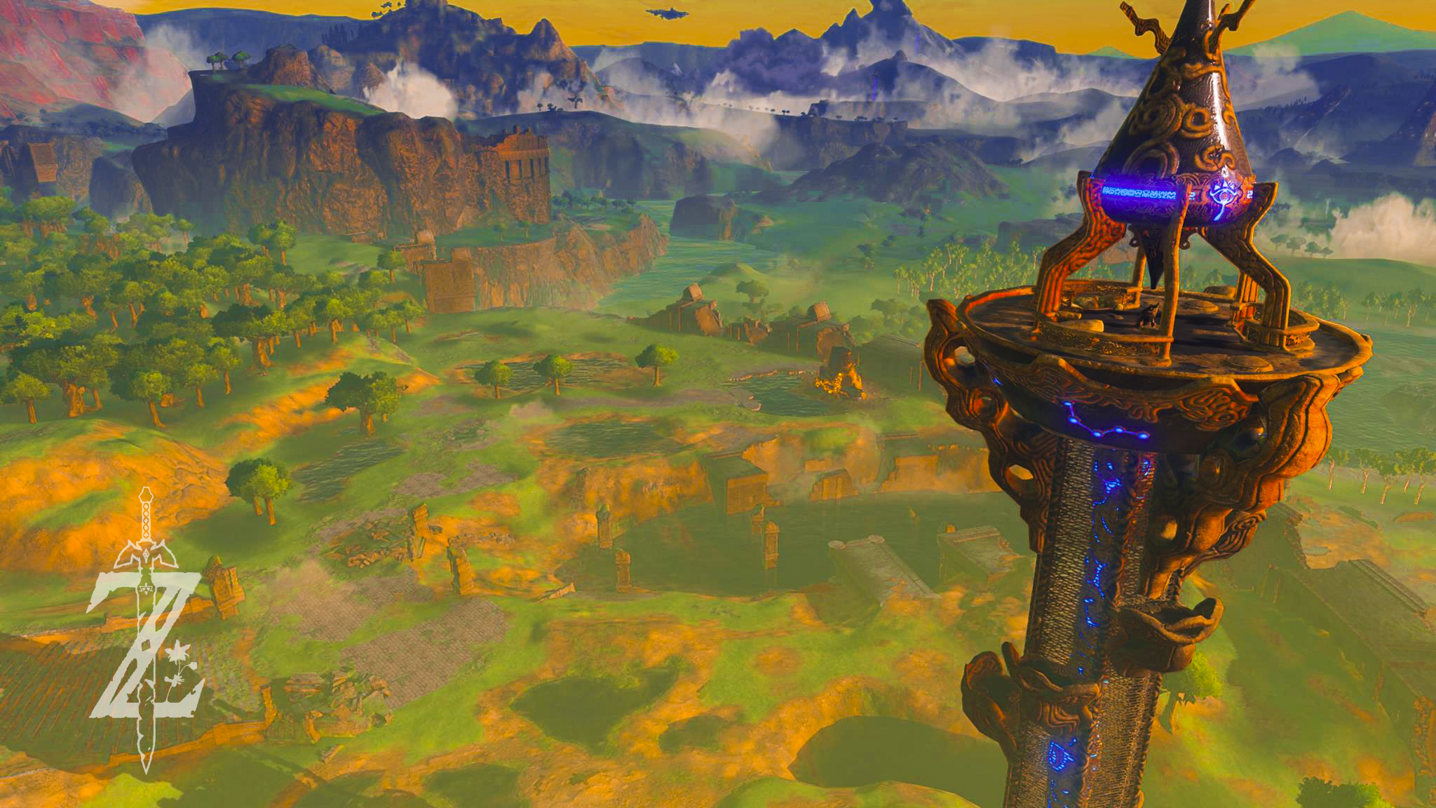 legend of zelda breath of the wild wallpaper,sky,screenshot,adventure game,games,strategy video game