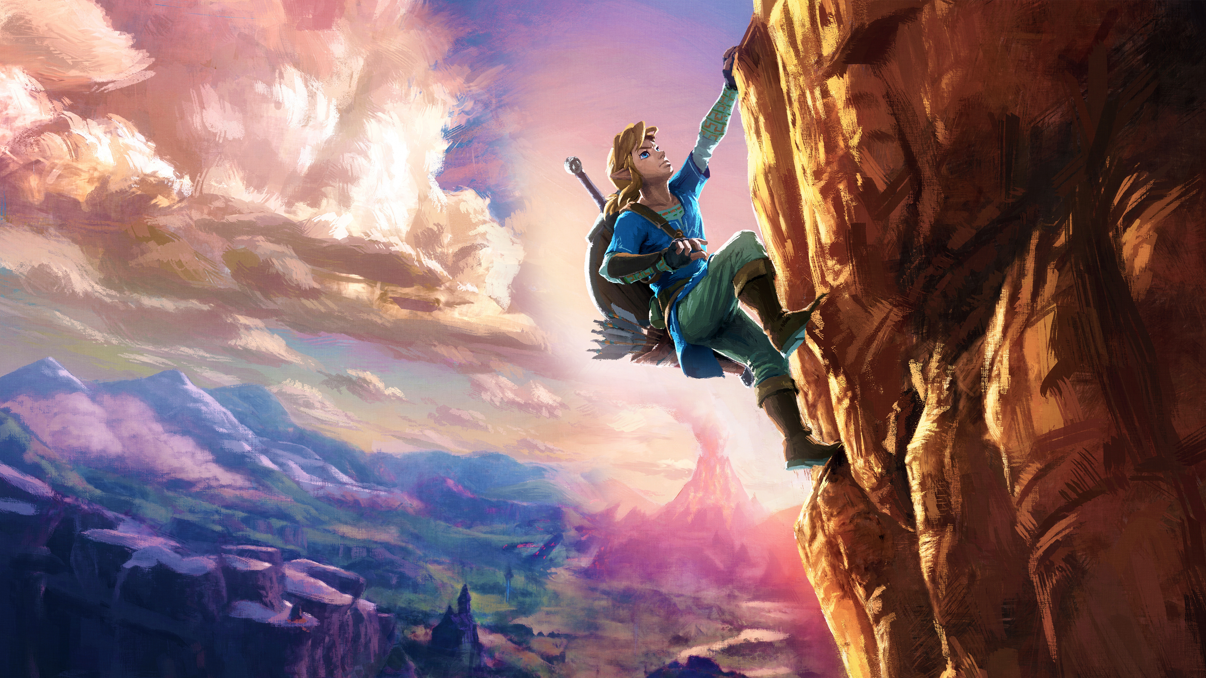 zelda atem der wilden tapete,action adventure spiel,himmel,formation,extremsport,abenteuer