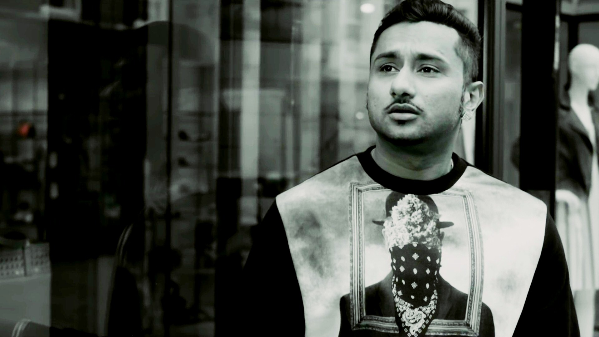 yo yo honey singh wallpaper,photograph,snapshot,black and white,monochrome photography,photography