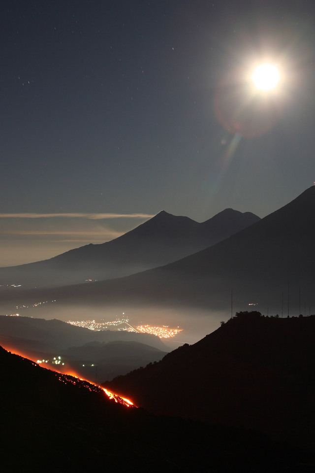 網膜ディスプレイの壁紙,空,自然,光,雰囲気,山