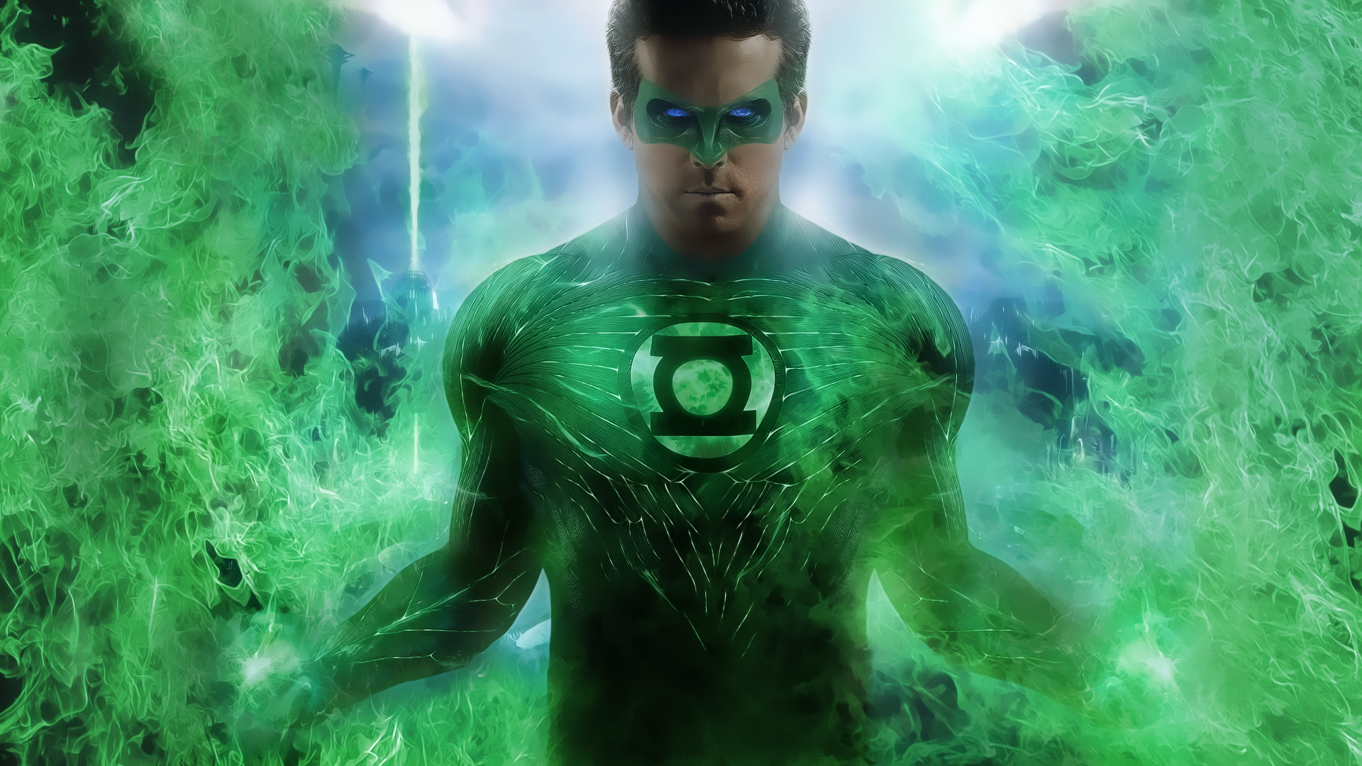 green lantern wallpaper,green lantern,superhero,fictional character,justice league,digital compositing
