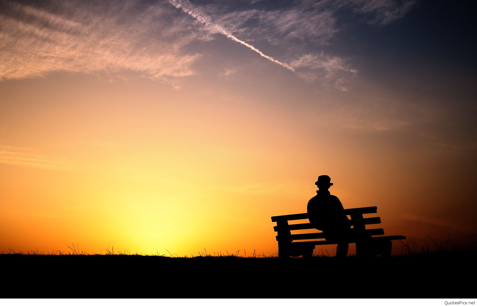 alone boy hd wallpaper,sky,people in nature,sitting,sunset,horizon