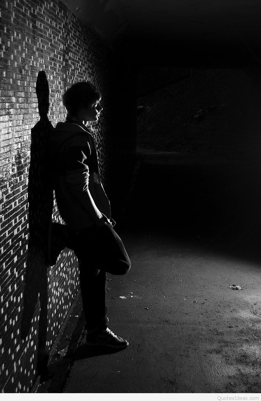 alone boy hd wallpaper,photograph,black,black and white,darkness,monochrome photography