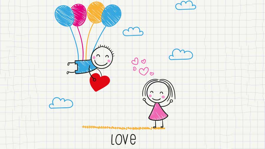 사랑 커플 스케치 벽지,본문,선,디자인,심장,삽화