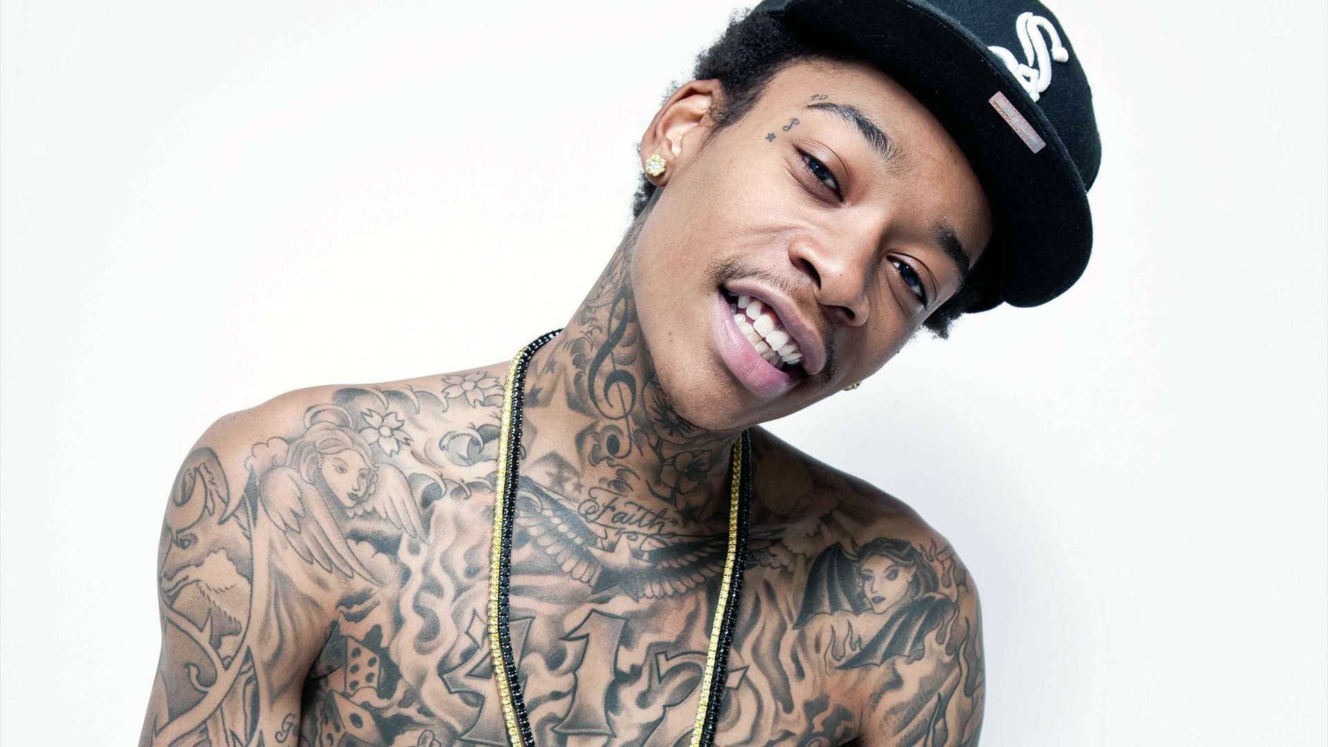 wiz khalifa hd wallpaper,tatuaggio,freddo,bellezza,fronte,bocca