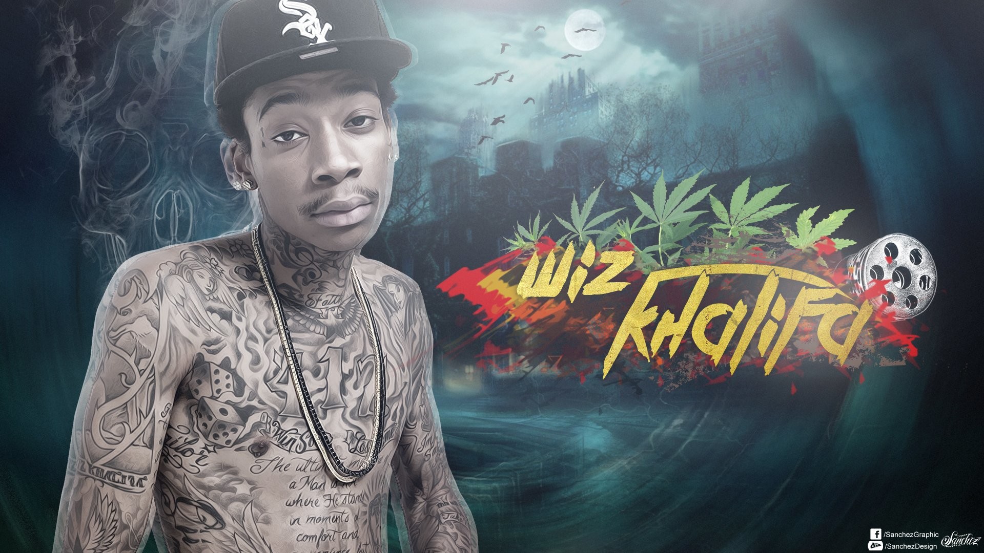 wiz khalifa fond d'écran hd,police de caractère,cool,art,conception graphique,illustration