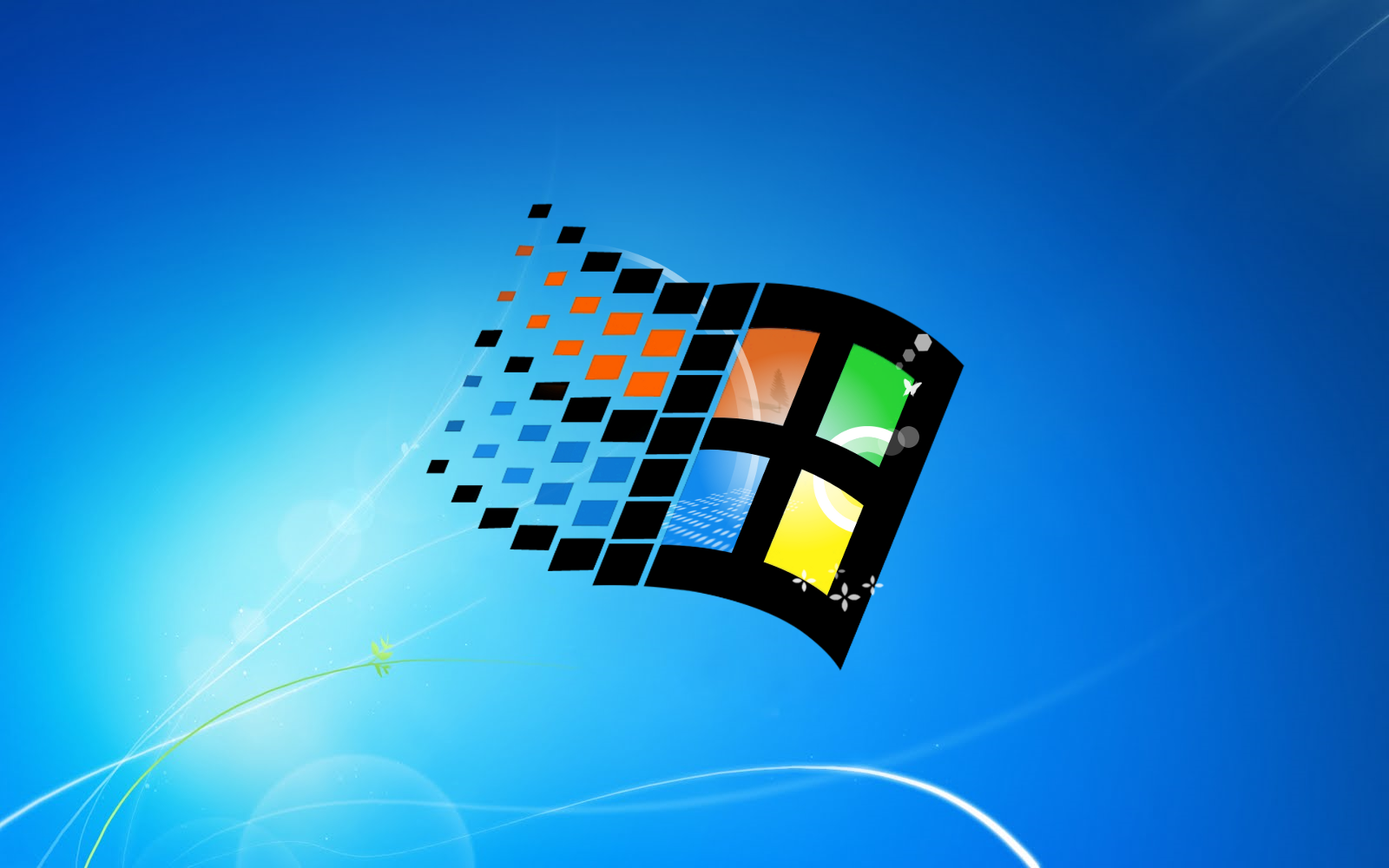 윈도우 95 벽지,운영 체제,그래픽 디자인,폰트,제도법,루빅스 큐브